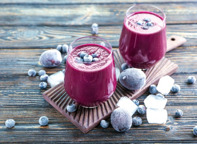 two acai smoothies