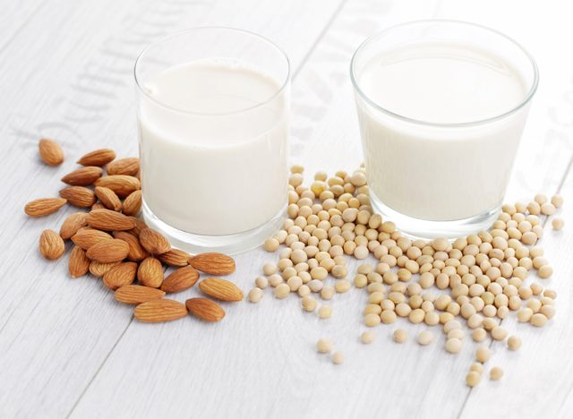 almond and soy milk