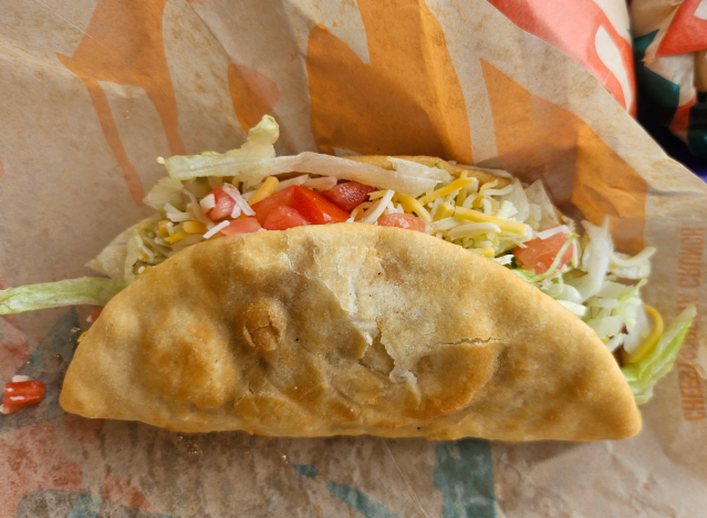 black bean chalupa supreme at taco bell.