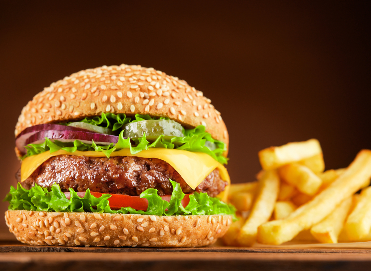 burger and fries