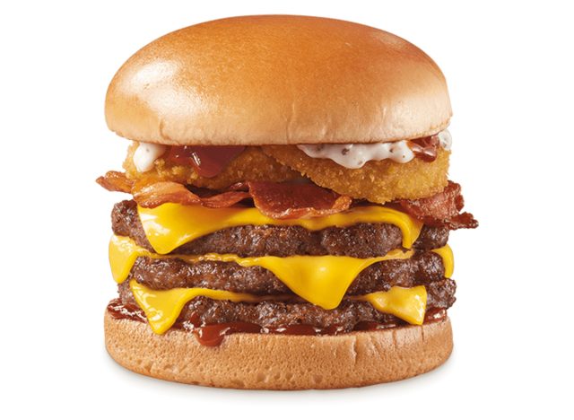 geladene Milchkönigin a.1.  Triple-Stack-Burger
