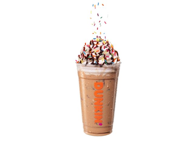 dunkin' cake batter signature latte