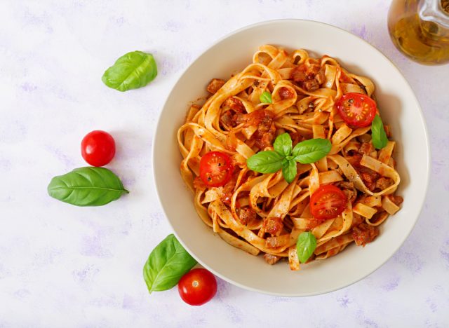 fettuccine bolognese