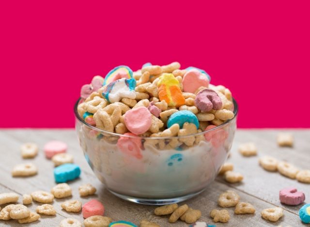 lucky charms bowl with milk