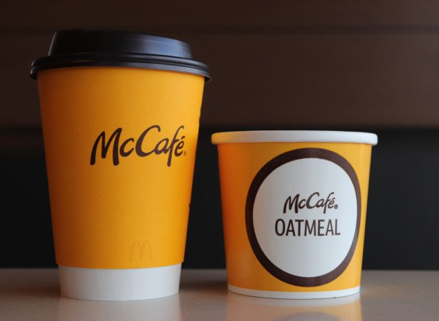 McDonald's coffee and oatmeal