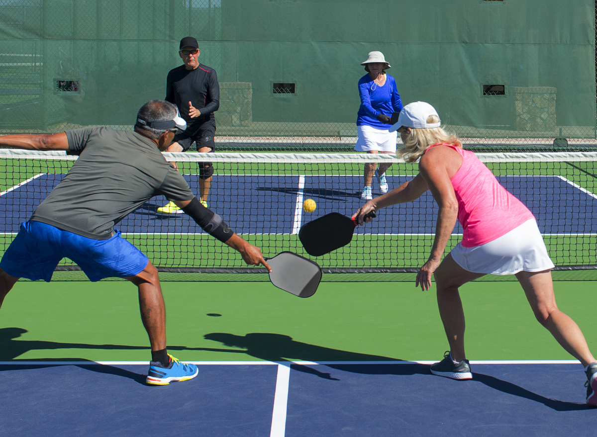 pickleball doubles playing pickleball