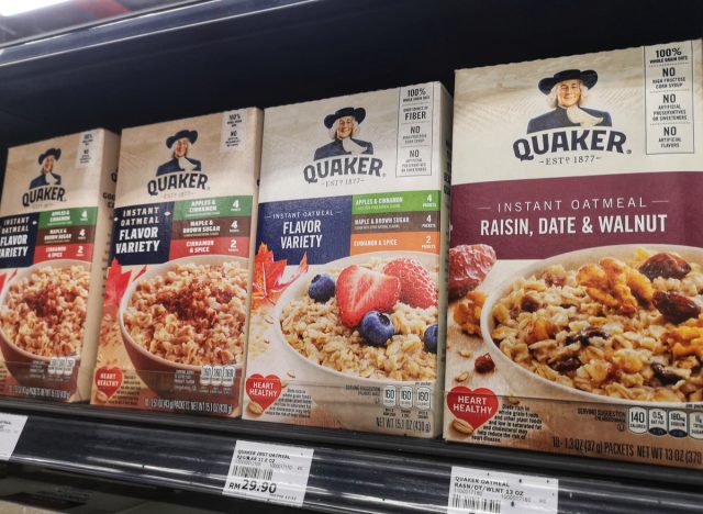 packs of quaker instant oatmeal