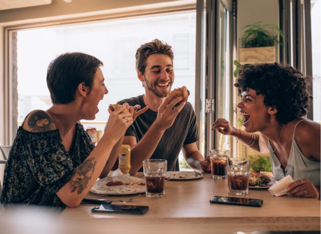 People eating together