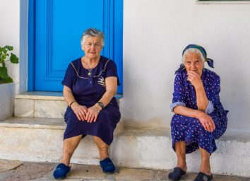 Two women in Ikaria, Greece