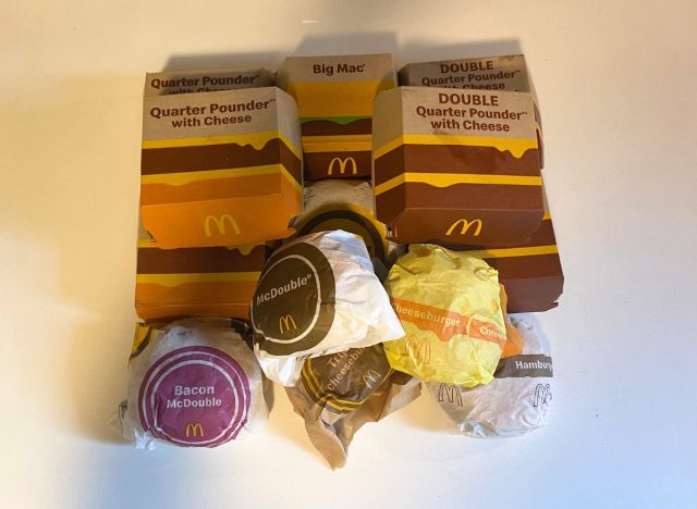 stack of McDonald's burgers
