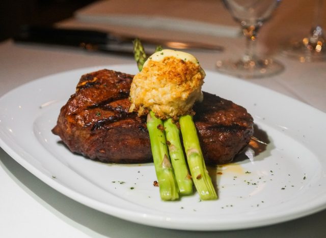 steak 48 filet mignon with asparagus and crab cake oscar