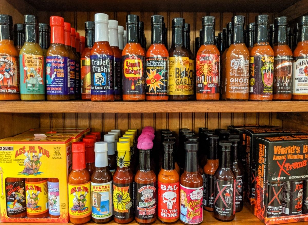 Variety of hot sauce