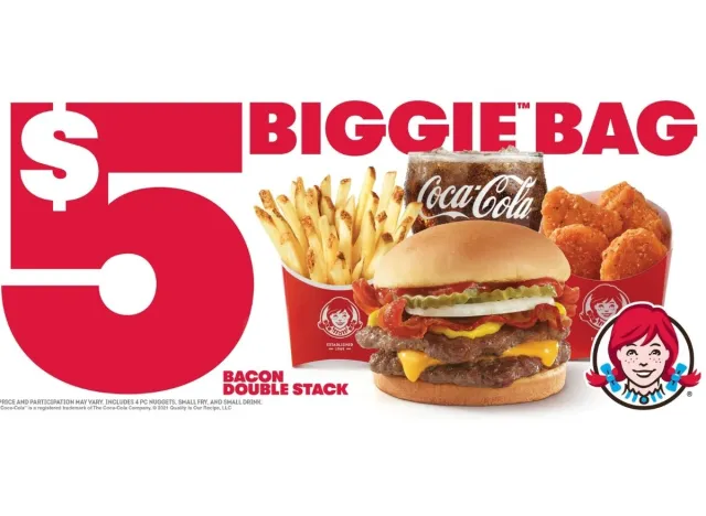 Wendy's five dollar biggie bag