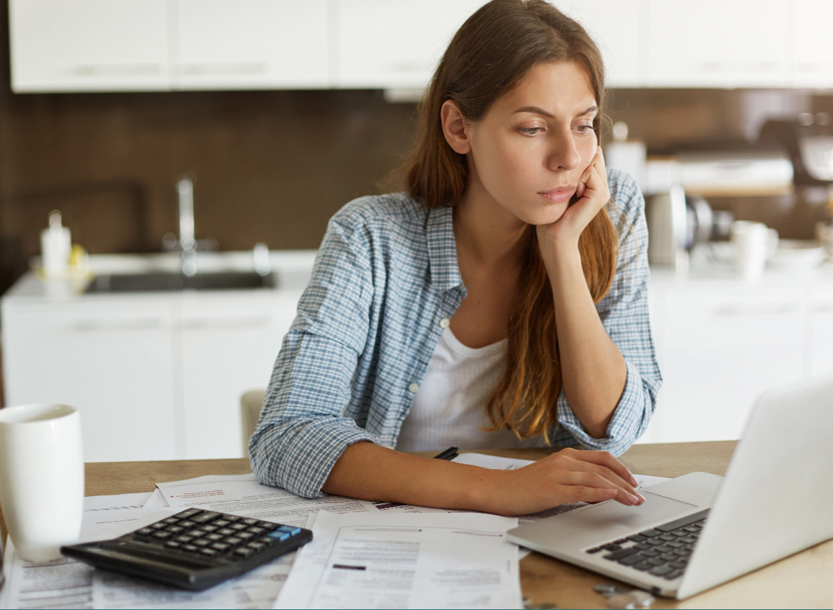 woman working from home