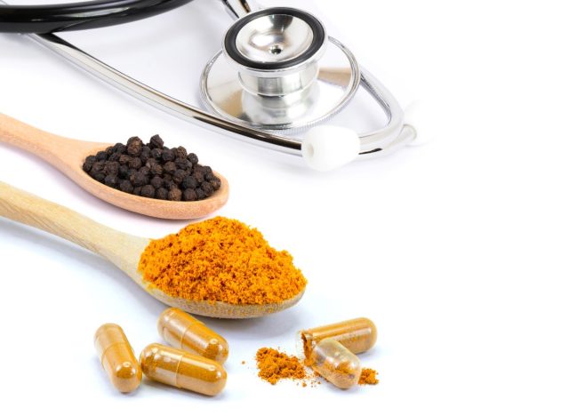 Black pepper, turmeric, and stethoscope