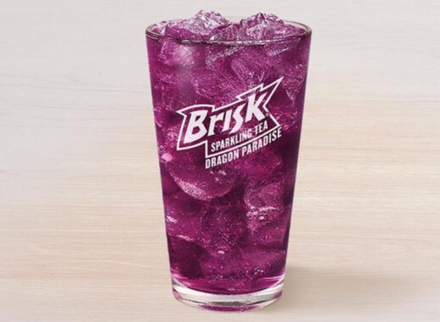 Brisk Dragon Paradise Sparkling Iced Tea at Taco Bell