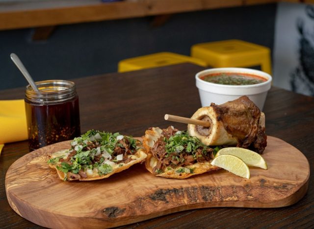 Chef Sandoval Tuétano Taqueria's Birria Taco with Bone Marrow