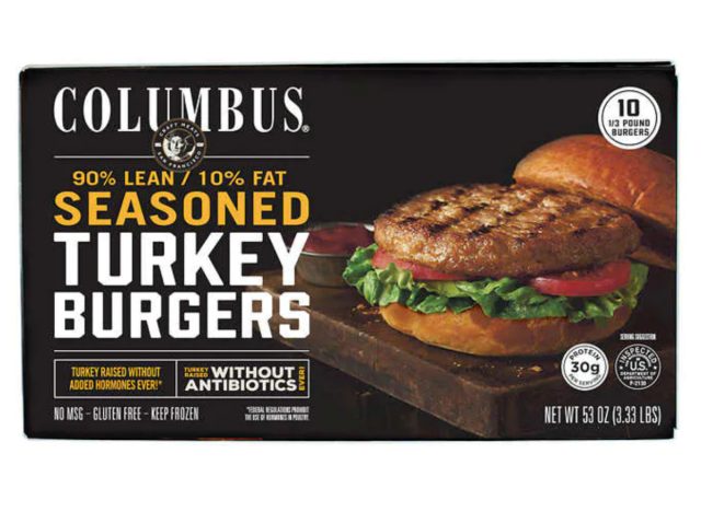 Costco Columbus Seasoned Turkey Burgers