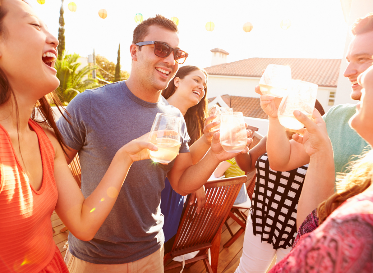 drinking alcohol with friends