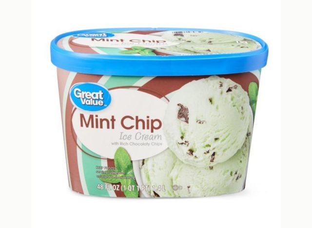 Great Value Mint Chip Ice Cream