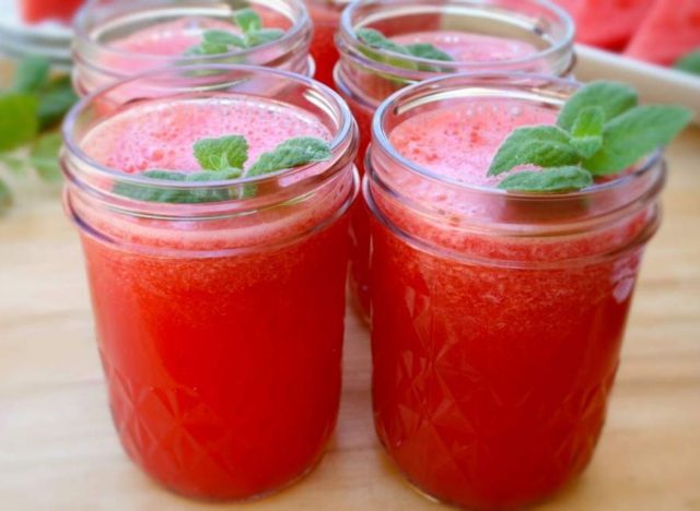 Watermelon and Mint Juice