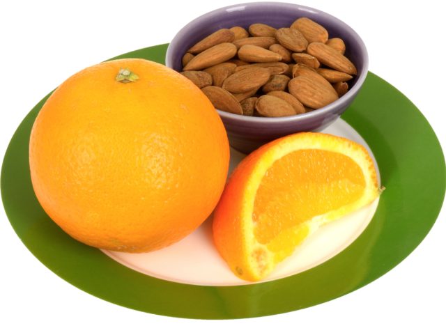 almonds and orange