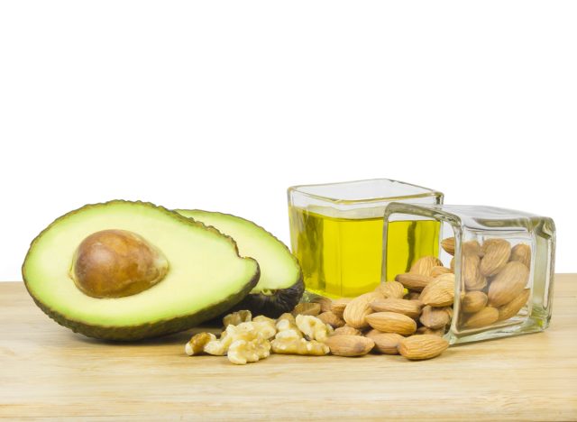 avocado, nuts, and oil