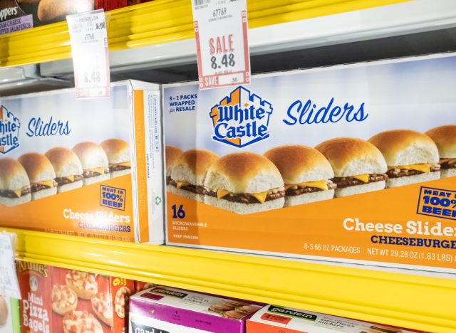 frozen white castle cheeseburger sliders