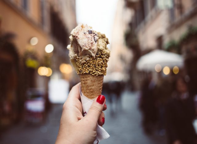 gelato in cone