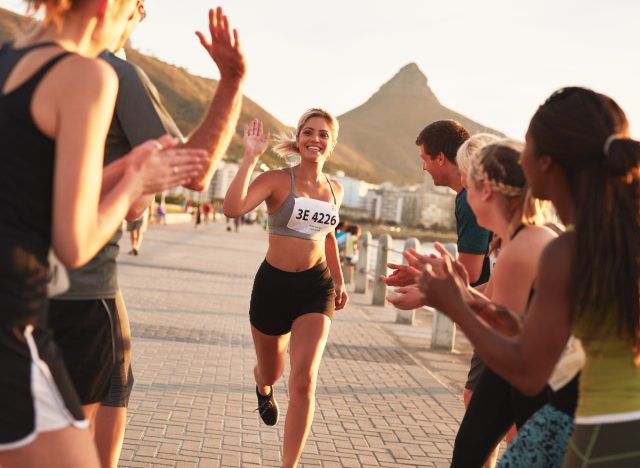 group runners 5K having fun