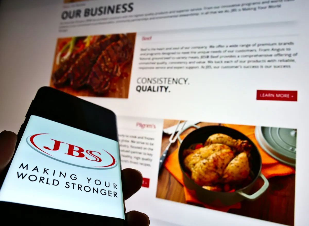 jbs website and logo on phone