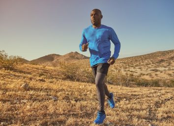 man running to keep weight down for good