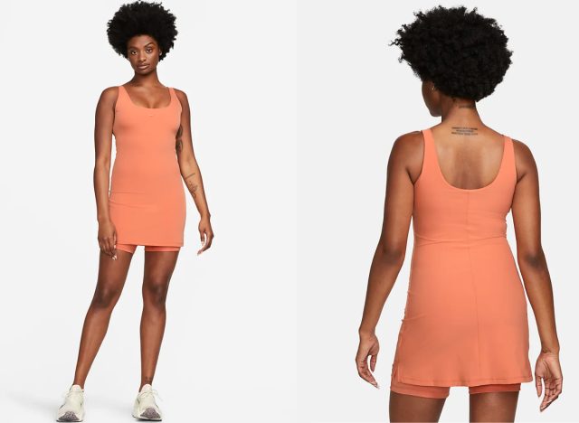 Nike workout dress in peach