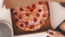 pepperoni pizza in box