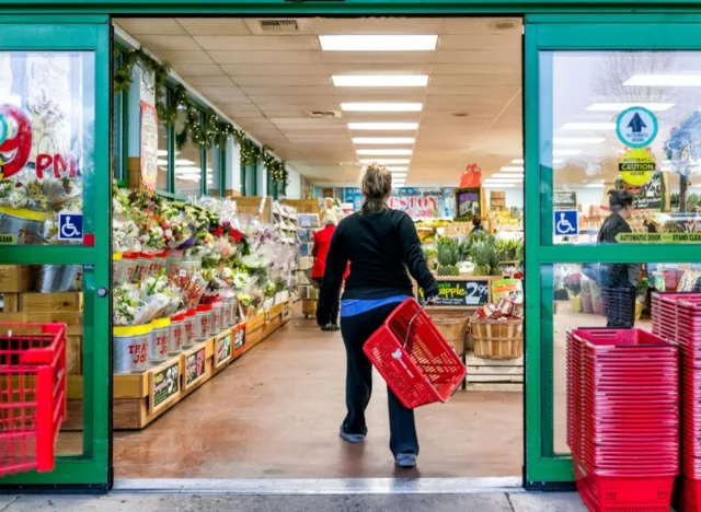 person shopping trader joes