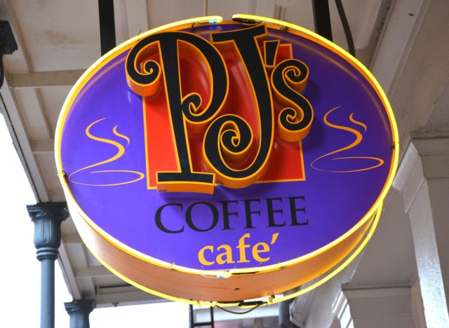 pj's coffee sign