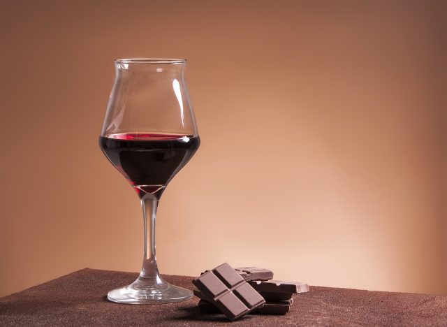 red wine and chocolate