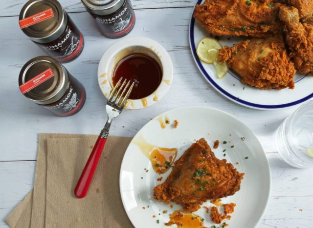 Runamok chipotle-infused honey with fried chicken