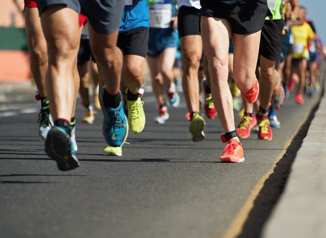 group of runners running race