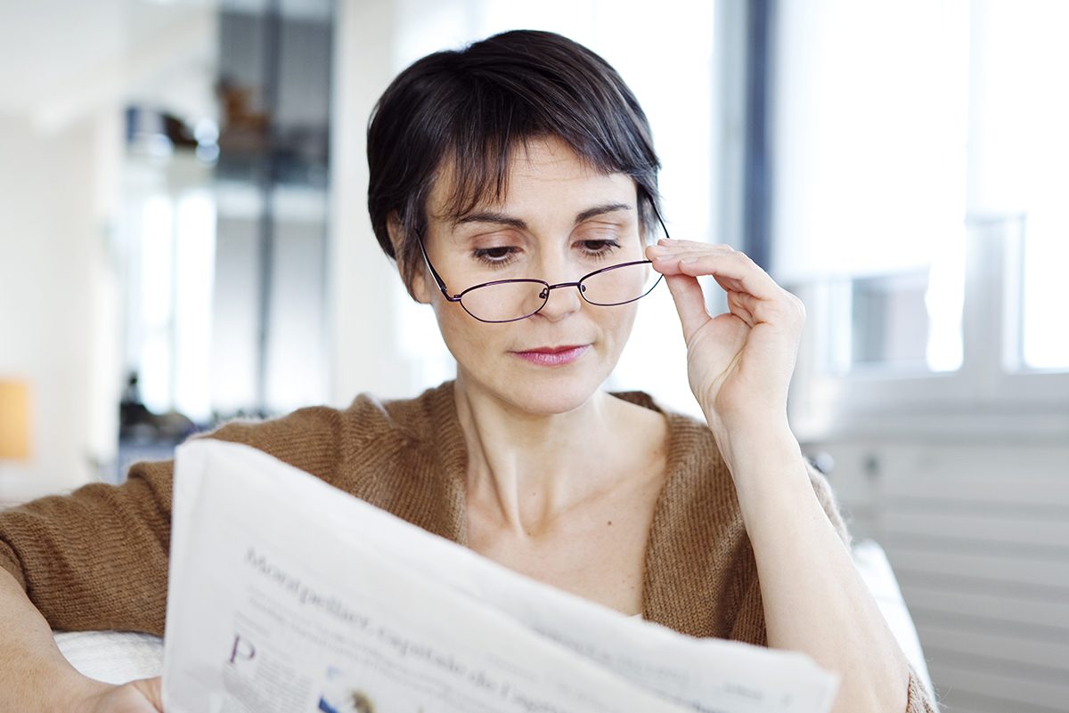 Woman,Reading, glasses