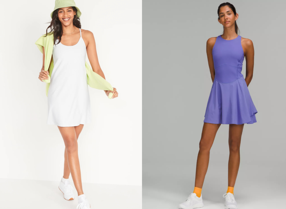 BALEAF Women's Tennis Dress Workout Built-in Bra Athletic Exercise Dresses with Shorts Adjustable Straps Pockets 
