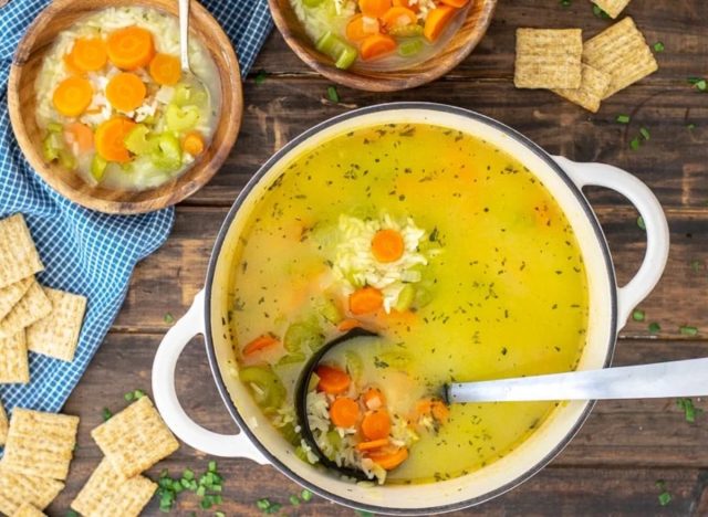 simple vegetable rice soup