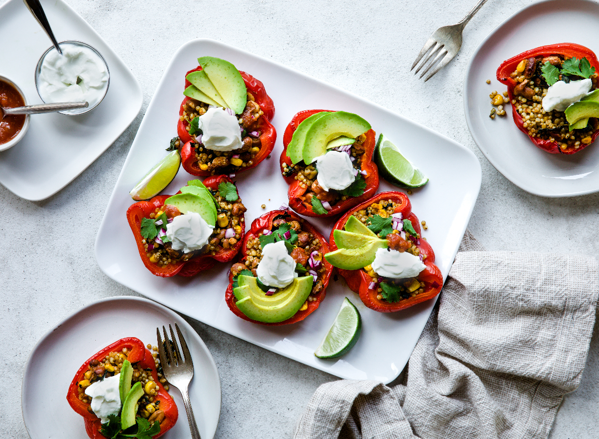 sorghum stuffed peppers