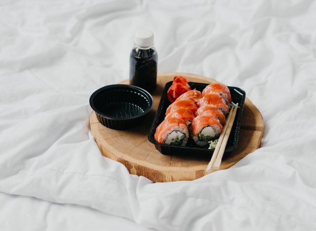 sushi in bed
