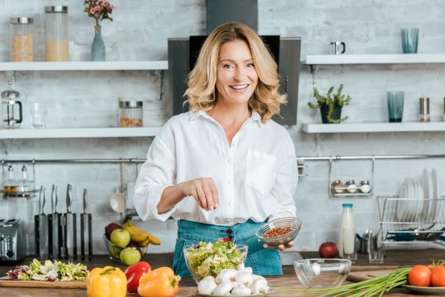 woman cooking