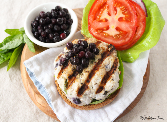 Wild Blueberry Chicken Burgers