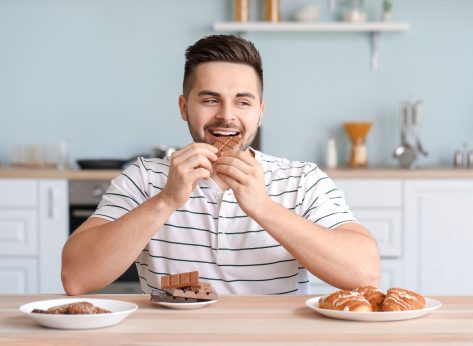 Man eating choclateShutt