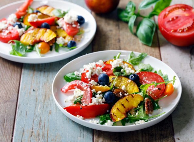 Peach & Tomato Salad with Feta & Herbs