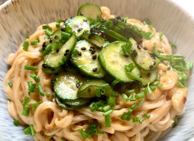 Rice Noodles with Peanut Sauce