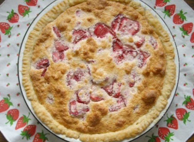 Strawberry Sponge Pie